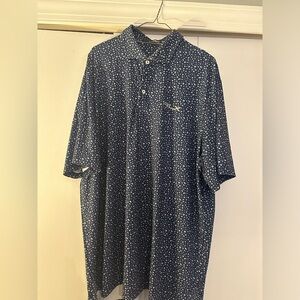 RLX blue floral golf polo